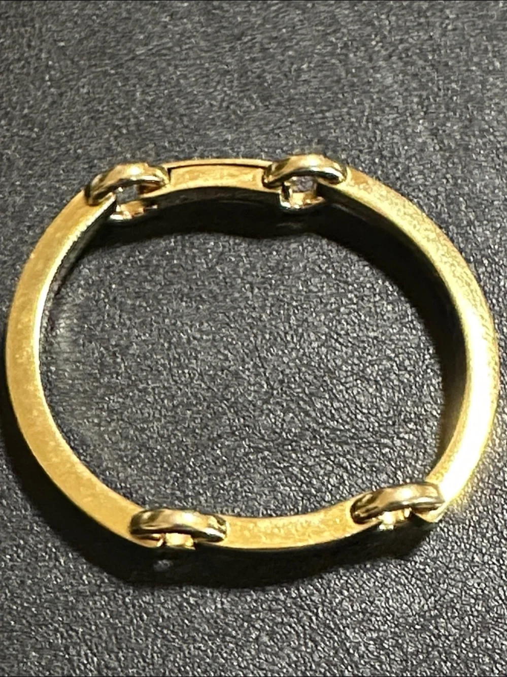 Michael Kors Gold Tone Status Link Horsebit Bangle Bracelet